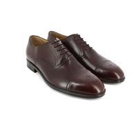 Tony & Paul. Chaussures Richelieu. President, Cuir. Cuir Marron foncé - Uni - Fabrique en Italie.