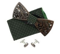 Tony & Paul - Coffret nœud papillon - feuilles - Vert Anglais - Homme