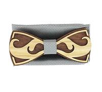 Tony & Paul. Coffret nœud papillon. moustache, BOIS. Gris clair - Fantaisie -