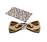 Tony & Paul - Coffret nœud papillon - moustache - Liberty rose et blanc - Homme