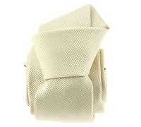 Tony & Paul. Cravate. PAUL, Soie. Blanc avorio - Uni - FABRIQUE EN ITALIE.