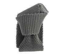Tony & Paul. Cravate tricot. TONY, Soie. Gris cendre - Uni - FABRIQUE EN ITALIE.