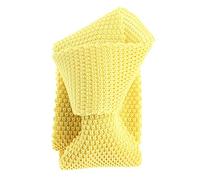 Tony & Paul. Cravate tricot. TONY, Soie. Jaune Paille - Uni - FABRIQUE EN ITALIE.