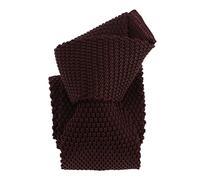 Tony & Paul. Cravate tricot. TONY, Soie. Marron teck - Uni - FABRIQUE EN ITALIE.