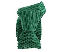 Tony & Paul. Cravate tricot. TONY, Soie. Vert Anglais - Uni - FABRIQUE EN ITALIE.