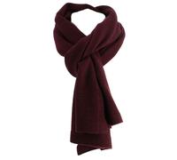 Tony & Paul. Echarpe. QUEENSLAND, Laine. Rouge Bordeaux. Uni. FABRIQUE EN ITALIE.