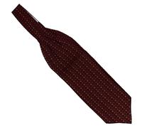 Tony & Paul. Foulard Ascot. Sofia, Soie. Rouge sang. carreaux. FABRIQUE EN ITALIE.