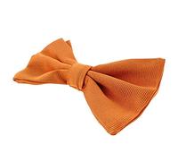 Tony & Paul. Noeud papillon noué. ALESSIA, Soie. Orange Tangerine - Uni - FABRIQUE EN ITALIE.