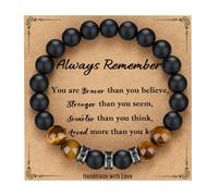 TONY & SANDY Bracelets en pierre naturelle pour homme, garçon, fils, petit-fils, neveu, petit ami, papa, beau-père - Cadeaux d'anniversaire, de Noël, de Pâques pour adolescents, garçons, hommes