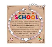 TONY & SANDY Cadeaux de remise de diplôme 2025 pour elle, bracelets de remise de diplôme pour femmes et filles, diplômés du collège, avec boîte à casquette et cartes significatives, 6.7 Inches, Acier