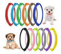 tonyg-p Lot de 12 colliers d'identification réglables pour chiot, chaton, nouveau-né, animal de compagnie, multicolore