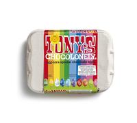 Tony's Chocolonely Assortiment d'œufs de Pâques - 12 œufs de Pâques en aluminium - Chocolat belge issu du commerce équitable - Cadeaux de Pâques - Boîte de chocolat - Mini œufs - Chocolat familial