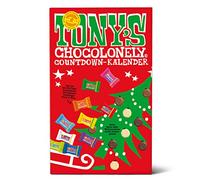 TONY'S CHOCOLONELY - Calendrier de compte à rebours avec 10 variétés Tiny Tony's - Calendrier de l'Avent au chocolat avec 24 petites portes et 10 variétés populaires. Commerce équitable chocolat sans
