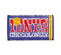 Tony's Chocolonely Chocolat au lait entier avec brezel et caramel - Chocolat de table avec caramel - 42 % cacao - 180 g - Chocolat issu du commerce équitable de Belgique