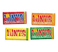 Tony's Chocolonely The Milk Chocolate Bundle Lot de 4 barres de chocolat au lait 180 g - Nos barres de chocolat préférées