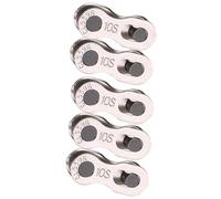 Tonysa 5 Paires de Maillons de Chaîne de Vélo Robustes pour des Réparations Rapides, Connecteurs de Maillons Principaux en Acier Durables, pour Vélo de Route et de Montagne (Pas de vitesse