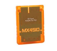 Tonysa Adaptateur de Carte de Stockagemx4Sio Sio2Sd, Extension de Mémoire de Console Fat Professionlle, Pas Un ConvertisSeur, Limitation de Reconnaissance, Prix en Charge OPL (Orange Transparent)