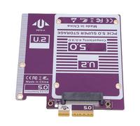 Tonysa Adaptateur de Disque Dur PCIe 5.0 X4 vers U.2, Carte D'extension Haute Vitesse 128Gbps SFF8639 avec Support