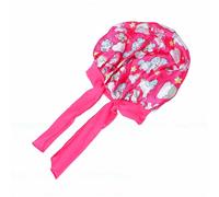Tonysa Bonnet satiné pour Filles pour Dormir, Taille 28cm (Rose rouge) | Matériau en polyester doux, empêche la casse des cheveux, conception respirante, polyvalent pour les styles