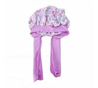 Tonysa Bonnet satiné pour Filles pour Dormir, Taille 28cm (violet clair) | Matériau en polyester doux, empêche la casse des cheveux, conception respirante, polyvalent pour les styles