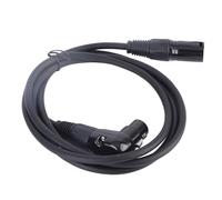 Tonysa Câble d'extension de Microphone XLR, Adaptateur à Angle Droit à 3 Broches, Anti-interférence, PVC Durable, Flexible, éclairage de Scène, équipement de Studio (1,8 mètres)