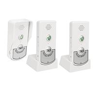 Tonysa Campanello Citofonico Senza Fili, 1000M, con 1 Campanello Esterno e 2 Interni, Vocale Intelligente, 2000mAh, IP54, Bianco