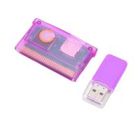 Tonysa Cartouche Flash Universelle, Carte Flash, Mémoire pour GBA SP GBM, avec Support de Stockage de 2 Go, Format FAT (violet transparent)