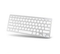 Tonysa Clavier sans Fil, Clavier Silencieux et Confortable, Portable, Compact, Ultra Fin, Design Ergonomique et Belle Apparence, Universel pour PC Portable (Disposition QWETZ Allemande)