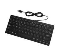 Tonysa Clavier Ultra Fin à 78 Touches, Clavier Compact Filaire USB pour Utilisateurs Bilingues Anglais, Clavier Silencieux et Compact pour Ordinateur (Disposition QWETZ en Espagnol)