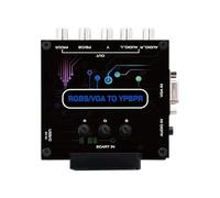 Tonysa Convertisseur de Composants, RGBS VGA SCART vers YPBPR, Prend en L'entrée Péritel, luminosité des Couleurs Réglable, pour PS1 Fat, Fat, SFC, Genesis, N64, Dreamcast,