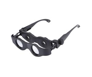Tonysa Germes de Pêche pour Une Utilisation de Jour/Nuit, Grossissement 3X, Lentilles Gris Jaune Interchangeables, Focus ajusté -7 à +7 avec Sangle de Cou. Noir