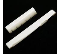 Tonysa Jeu D'écrous de Selle de Broches de Pont de Guitare Folk en ABS et Nylon, Pratique à Transporter, écrou et Selle en Os de Guitare Classique, pour les Joueurs (WHITE)