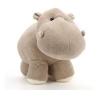 Tonysa Jouet en Peluche Doux en Forme D'animal, Décoration pour Enfants, éléphant Hippopotame, Jouet en Peluche pour Chambre à Coucher, 40X25cm, Beige (hippopotame beige Grande taille 40 * 25cm)