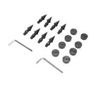 Tonysa Kit de Coussinets de Pointe de Haut-Parleur, Pieds d'isolation Réglables avec Absorbeur de Vibrations pour Amplificateurs de Caisson de Basses, Paquet de 8 Pointes en Fer avec Coussinets