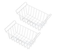 Tonysa Lot de 2 Bacs de Rangement pour Congélateur, Bacs de Rangement pour Panier de Réfrigérateur, Paniers en Fil Métallique avec Poignées pour Congélateur Coffre de (48.5x24.5x20cm /