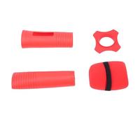 Tonysa Manchon de Poignée de Microphone sans Fil en Silicone, Housse de Protection Anti-chute avec Pare-brise, Anneau Antidérapant pour KTV Home karaoké Stagr (rouge)