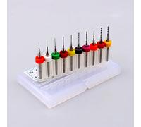 Tonysa Mini Tungsten Drill Bit Set, 10 Pcs 0.3-1.2mm