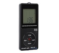 Tonysa Radio de Bande D'aviation, Bandes AM FM AIR avec Mémoire de 120 Stations, écran LCD rétroéclairé Orange, avec Batterie 400 MAh pour Voyage Camping Randonnée