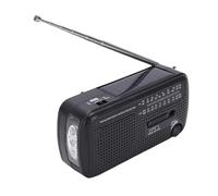 Tonysa Radio d'urgence à Manivelle et Alimentation Solaire avec Alerte Météo, Lampe de Poche Radio Portable AM/FM/SW, 1200 MAh pour la Survie, Panne de Courant, Camping, Kit Ouragan (Black)