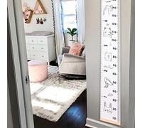 Tonysa Règle de Mesure de Hauteur en Bois pour Enfants 2m (A) | Toile résistante, Montage mural, Motifs de dessins animés, Adapté aux adultes