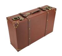 Tonysa Valise en Cuir Vintage, Petit étui de Voyage, avec Serrure en Alliage, étui de Nuit pour Hommes et Femmes, Coffre Décoratif, Marron