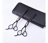 TONZN Ciseaux de Coupe de Cheveux pour gaucher, Peigne, Ensemble de 7 Pouces, Ciseaux de Coiffure Professionnels, Ciseaux de Salon de Coiffure en Acier Inoxydable, Ciseaux à effiler