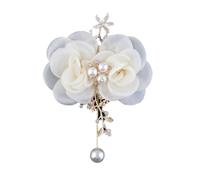 TONZN Ensemble de Corsage de Fleurs de Poignet en Perles, Corsage de Fleurs de Poignet en Champagne, Demoiselle d'honneur de mariée Ivoire avec chaîne de Perles (Corsage 9 * 12 cm)