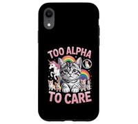 Too Alpha to Care Top G Chatons Mignons Licorne Arc-en-Ciel Coque pour iPhone XR