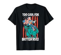 Too Cool for British Rule 4 Juillet Dinosaure américain T-Shirt Graphique avec Valeur
