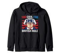 Too Cool for British Rule Patriotic Happy 4th of July Sweat à Capuche