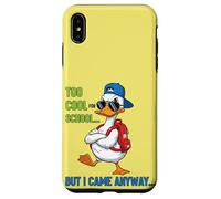 Too Cool for School Duck Funny Rack to School Students Coque pour iPhone XS Max