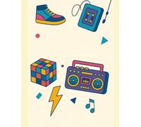 Too Cool to Drool - Wide-Ruled Retro Notebook