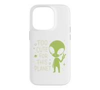 Too Cute for This Planet Alien Peace Sign Space Kids Boys Coque pour iPhone 14 Pro