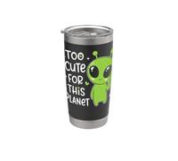 Too Cute For This Planet Alien Peace Sign Space Kids Boys Gobelet isotherme en acier inoxydable double paroi